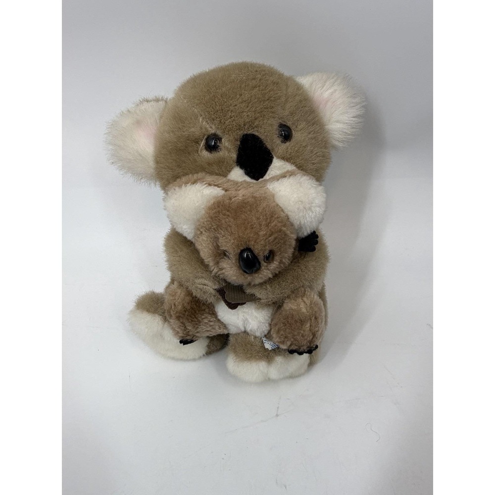 VTG Koala Plush Set Mom Baby Kamar Japan Knickerbocker‎ 70s Stuffed Animal